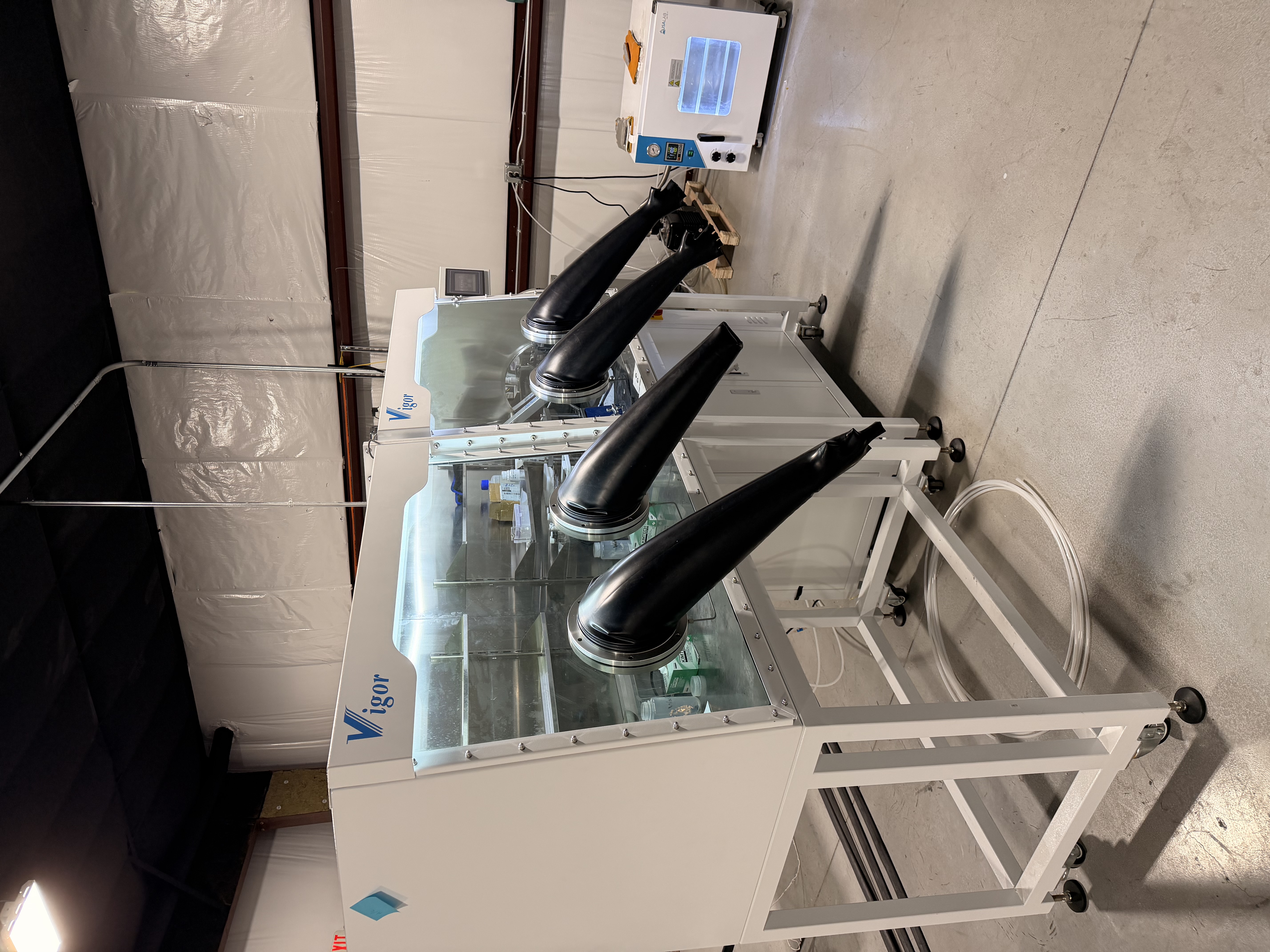 Glovebox line in Versa's Austin development lab